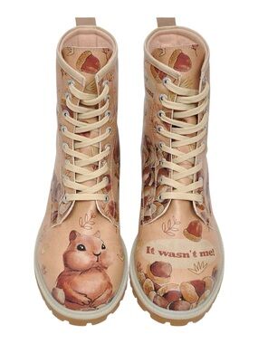 {NEW} DOGO Vegan Leather Beige Squirrel Boots - It wasn't Me 8.5